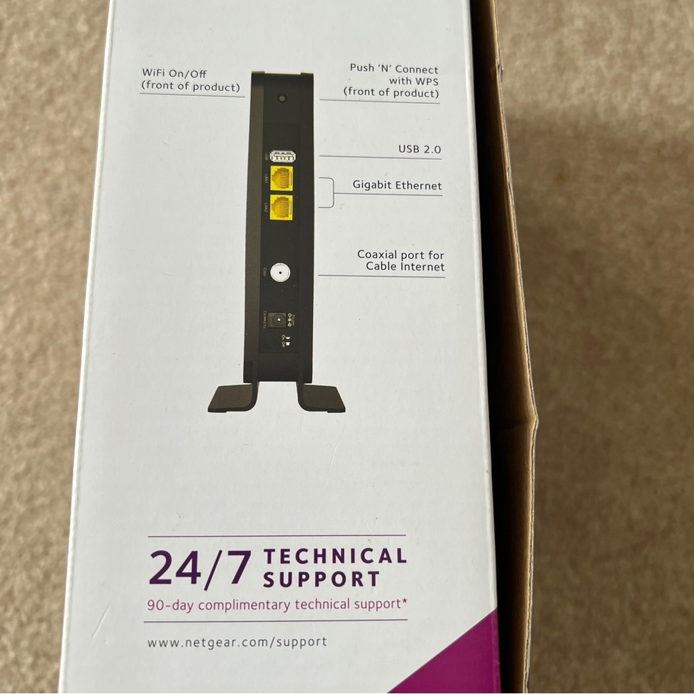 NETGEAR N300 New WiFi Cable Modem Router Black - Picture 8 of 12